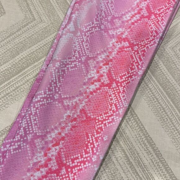 Beach Riot Women’s Pink & White Snakeskin High Waist Cross Waistband Leggings - Picture 5 of 7